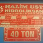 İkinci El 40 Ton Hidroliksan Atölye Presi