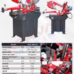 AYD200GT 200 Lük Açılı Döner Göbek Şerit Testere Makinası