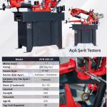 Aydın Ayd225gt Açılı Şerit Testere Makinası