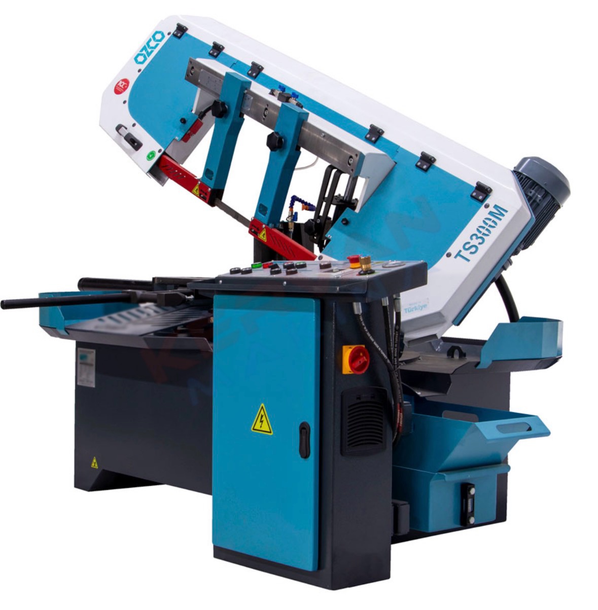 Ozco TS300M Yarı Otomatik Açılı Şerit Testere Makinası
